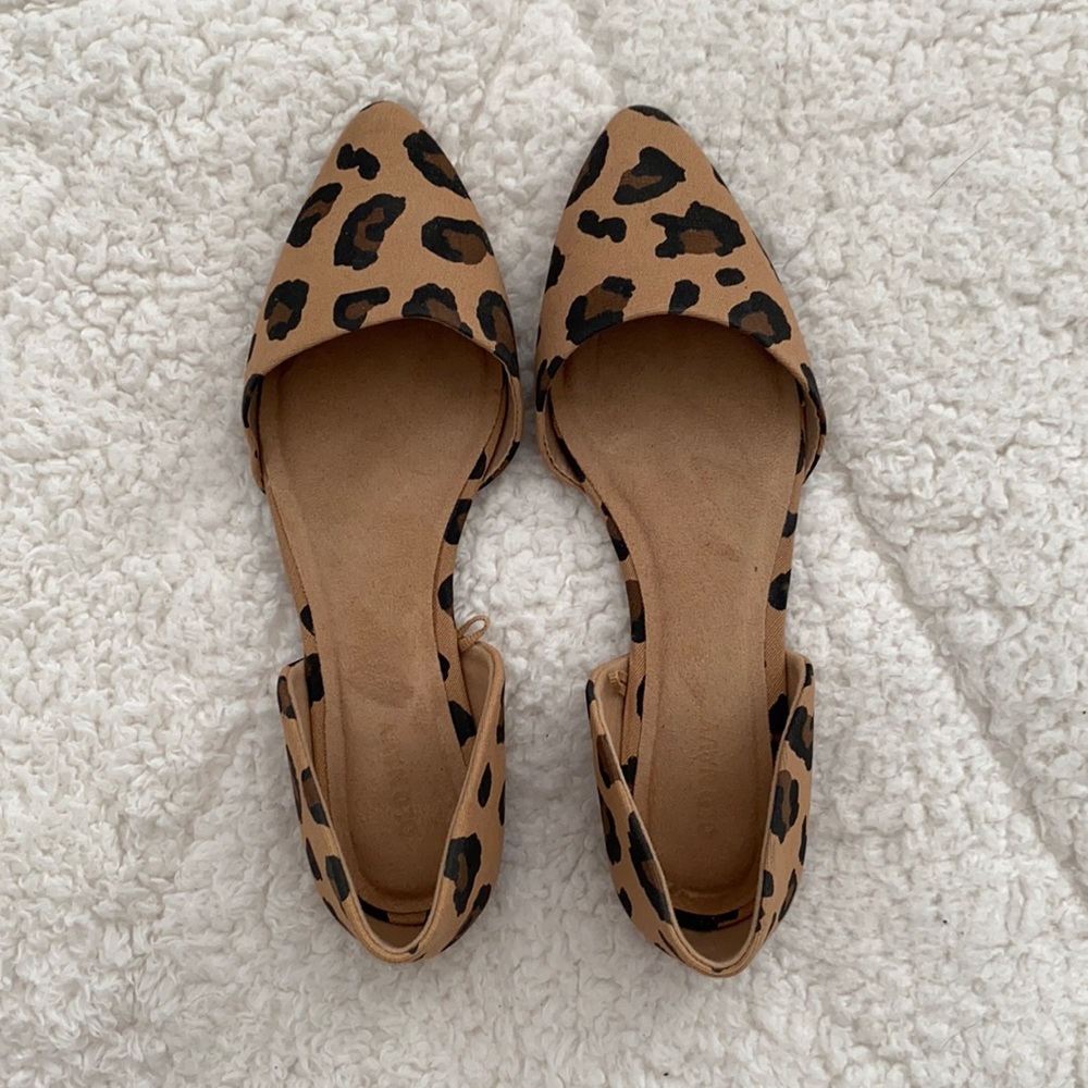 Leopard print flats, size 8.5